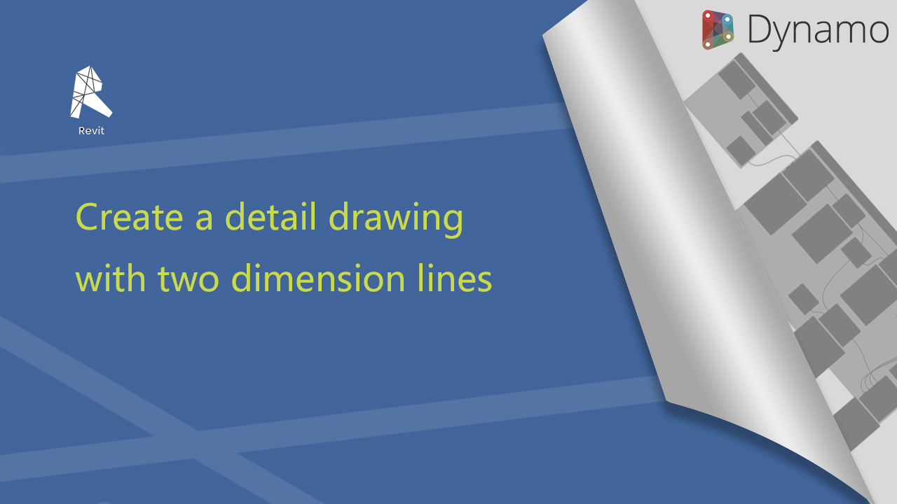 Create a detail drawing with two dimension lines